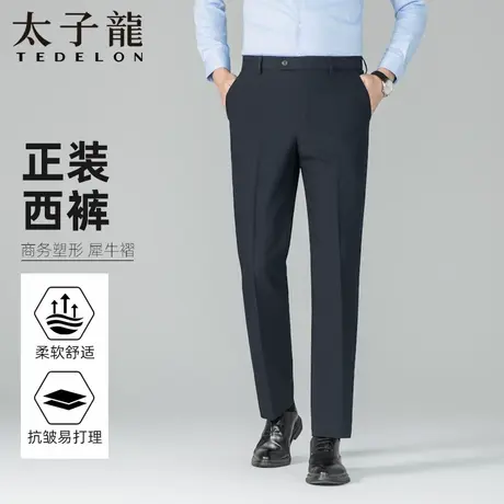 【免烫不易皱】太子龙正装西裤男商务休闲2025秋季新款西装直筒裤商品大图