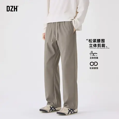 男士卡其色直筒西裤男款潮牌2025新款秋季美式休闲裤立体剪裁裤子商品大图