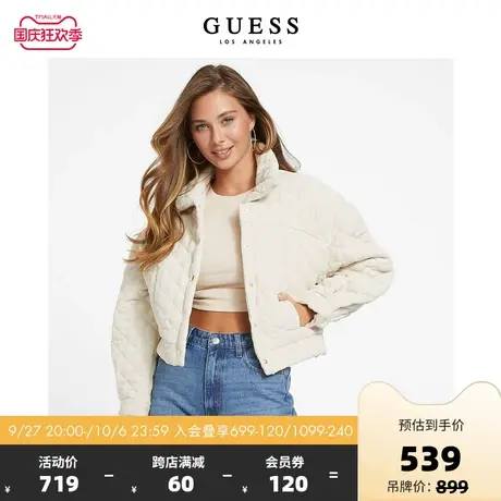 GUESS23年新款秋女士简约廓形时尚翻领轻薄外套-Q2BL02WF2T0图片