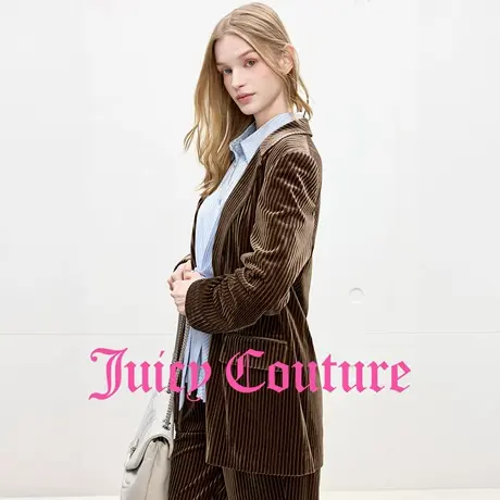 Juicy Couture橘滋外套女2025年秋季新款美拉德高级丝绒西装上衣商品大图