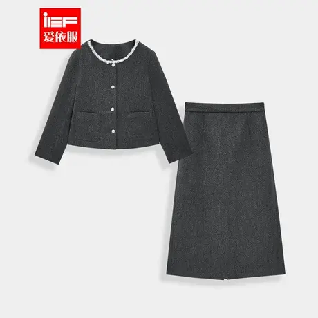 IEF/爱依服【大码女装】2025秋季新款法式名媛淑女气质上下套裙商品大图