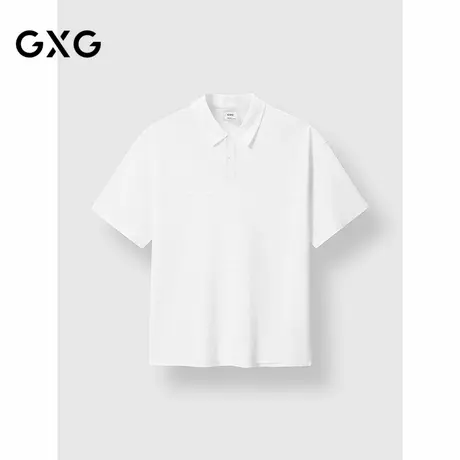 [商场同款]GXG男装 宽松廓形拼接Polo衫 25夏新品G25X242063图片