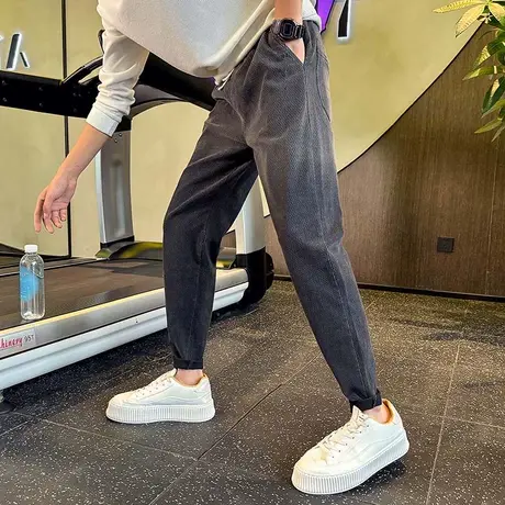 牛仔裤男秋冬季2023新款个性渐变潮牌休闲裤加绒保暖潮牌男裤INS商品大图