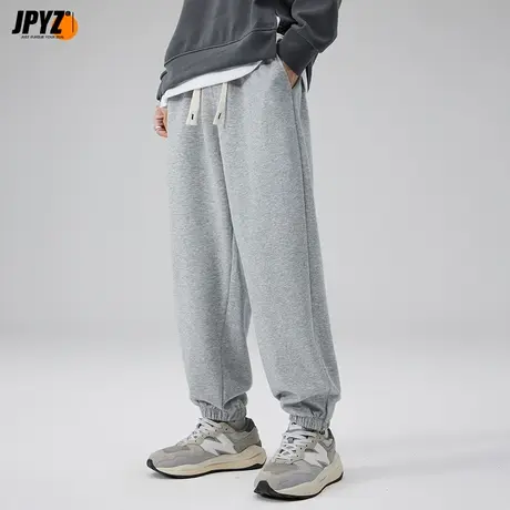 男生秋冬卫裤运动休闲新疆棉抽绳束脚百搭宽松大码加大学生长裤子商品大图