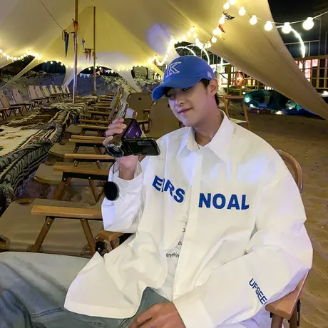 港风宽松垂感长袖衬衫男秋季ins潮流字母印花翻领百搭休闲衬衣服商品大图