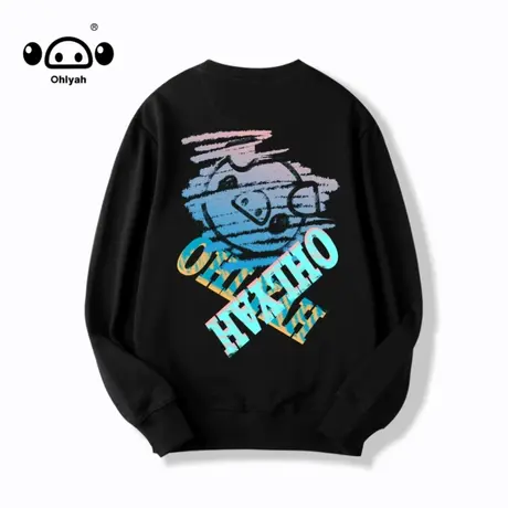 美式卫衣女秋季潮牌炸街港风oversize圆领宽松潮流百搭情侣款外套商品大图