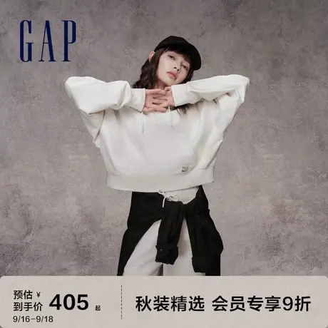 Gap女装秋季2023新款LOGO潮流宽松廓形卫衣810617运动休闲上衣图片