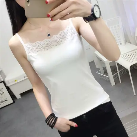 蕾丝花边吊带背心夏季新款女短款打底衫外穿短款显瘦上衣女打底衫图片