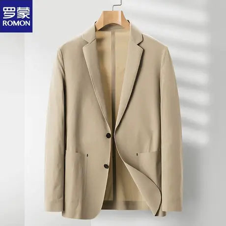 罗蒙男士新款西装外套2024春夏季轻薄款商务防晒修身休闲西服男装商品大图