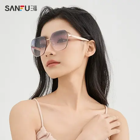 三福薇尚太阳镜 潮流显脸小时尚墨镜遮阳防晒眼镜夏季女2024新款图片