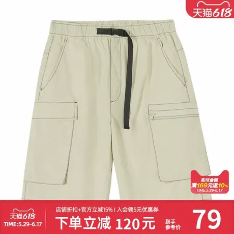 美特斯邦威短裤男士夏季新款潮流学院工装风时尚舒适休闲短裤商品大图