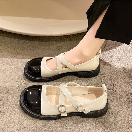 玛丽珍小皮鞋法式小众女夏2023年新款厚底日系jk鞋配小裙子的单鞋商品大图