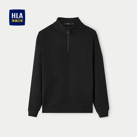 HLA/海澜之家德绒休闲上衣2025秋季新款时尚半开襟拉链保暖长袖男图片
