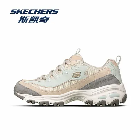 Skechers/斯凯奇女鞋2025秋季新款奶茶熊厚底休闲网面透气老爹鞋商品大图