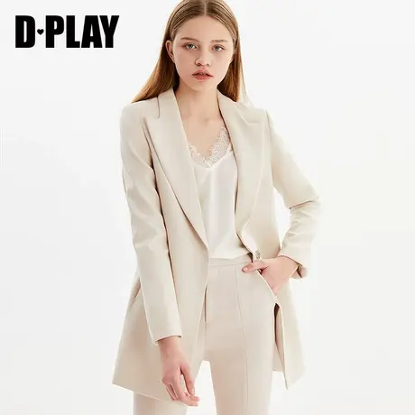 DPLAY德帕拉春新品欧美裸色通勤OL风简约小西装商品大图