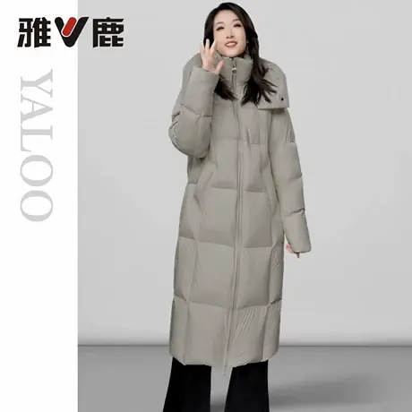 雅鹿25新款官方女士中长羽绒服新款冬季可拆帽加厚防寒保暖户外图片