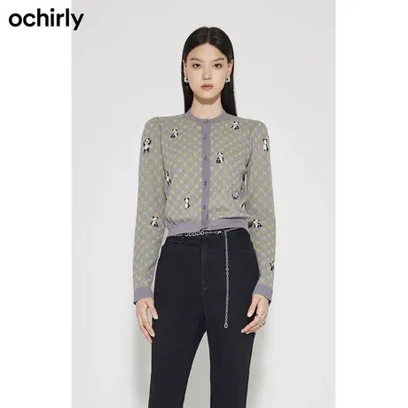 【品牌甄选】欧时力针织外套新款秋装外搭开衫设计感时髦甜美商品大图