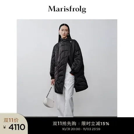 【商场同款】玛丝菲尔2023冬季新款棉服中长款百搭宽松羽绒服外套商品大图