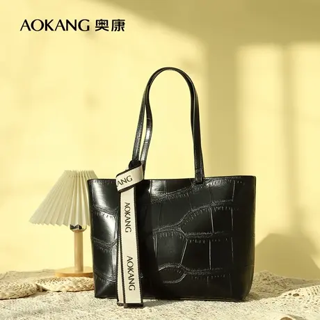 奥康女包夏季新款丝巾手提包单肩包包女士妈妈包母亲节礼物商品大图