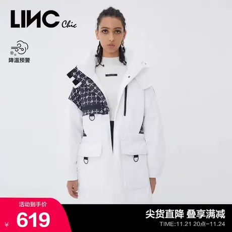 LINCCHIC金羽杰羽绒服女派克服中长款羽绒服女冬季Y21806196商品大图