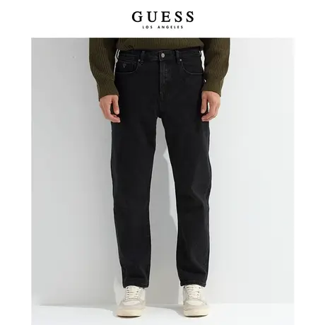 GUESS季男士纯色休闲百搭舒适简约通勤直筒牛仔裤长裤商品大图