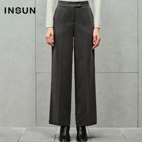 INSUN恩裳线上专选秋季TR料挺括弹力直筒休闲裤商品大图