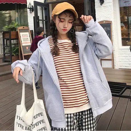 港味短款外套女秋冬2021新款宽松韩版学生休闲百搭加绒加厚棒球服图片