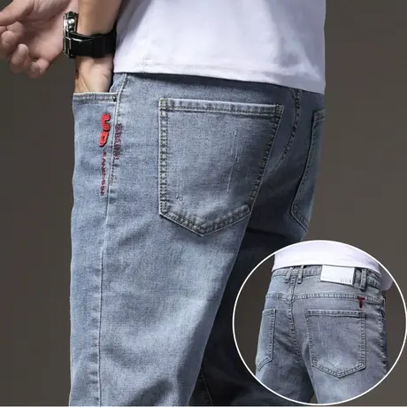 春季高端牛仔长裤子2024年新款潮牌直筒宽松休闲男裤春秋款秋冬款商品大图