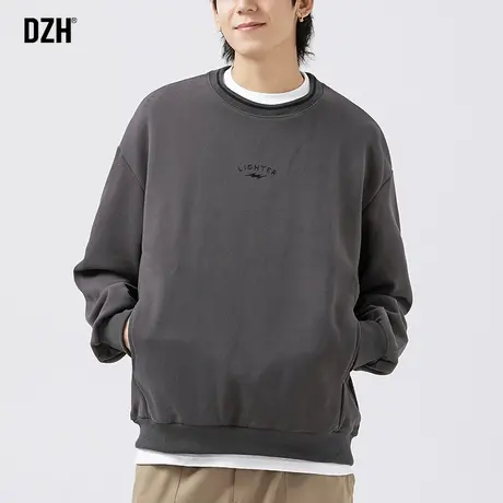 男士美式重磅卫衣男款秋季潮牌宽松上衣男装2023新款休闲外套衣服图片