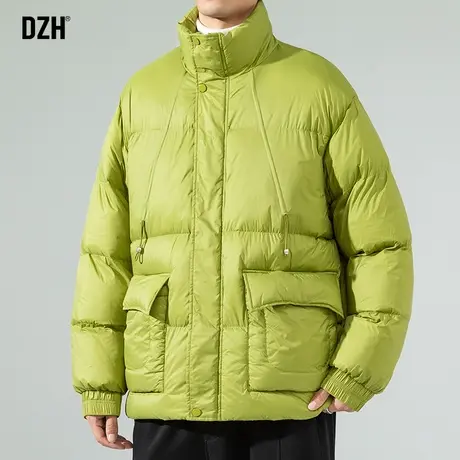 男生荧光黄工装棉服男款冬季加厚潮牌休闲棉衣外套潮高级感棉袄子商品大图