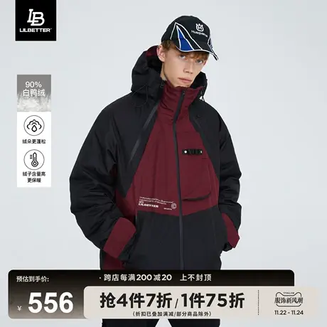 Lilbetter男装羽绒服冬季新款潮牌宽松防风夹克防寒潮流外套潮LB图片