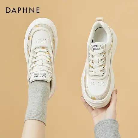 达芙妮厚底平底鞋2021年新款女时尚潮流百搭ins潮鞋子运动休闲鞋图片