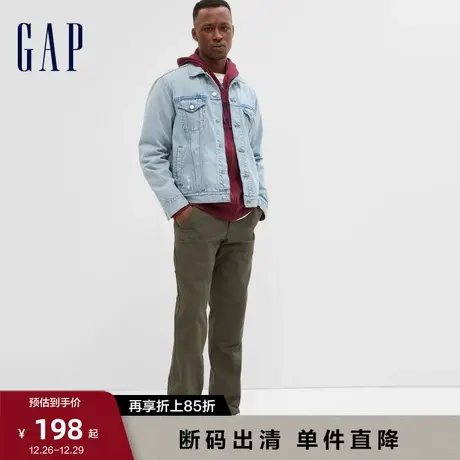Gap男装春秋美式简约宽松直筒工装裤高街高级时尚休闲长裤745030图片