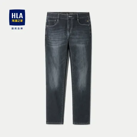 HLA/海澜之家含桑蚕丝五袋款微弹牛仔裤24春夏新款时尚休闲裤子男图片