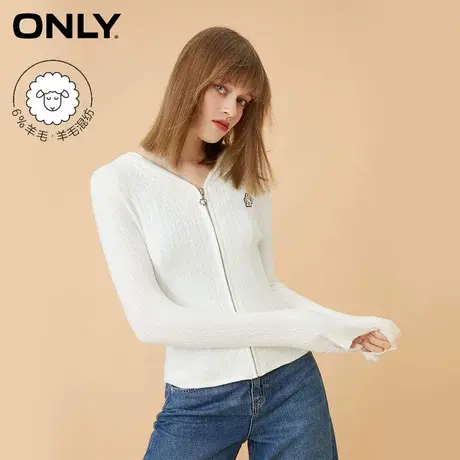 【CC家居控】ONLY夏季甜酷辣妹风修身显瘦拉链开衫针织衫女商品大图
