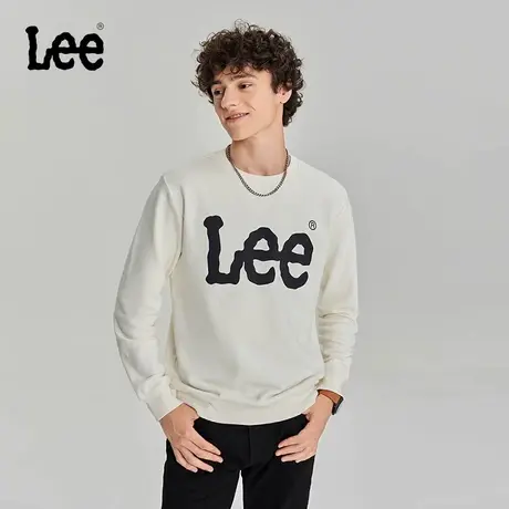 Lee商场同款23早秋新品标准版印花Logo男圆领卫衣休闲LMT00657120图片