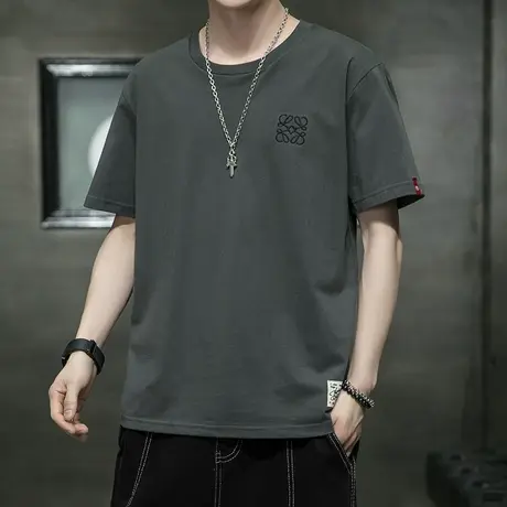 2023年新款夏季男士短袖t恤ins韩版潮牌潮流宽松百搭休闲男装上衣商品大图