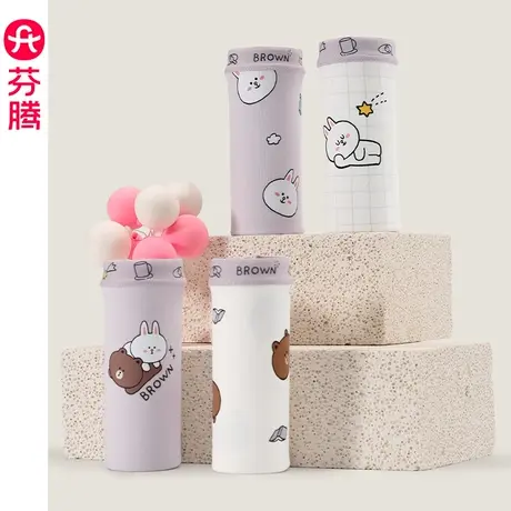 芬腾布朗熊内裤女纯棉中腰抗菌裆三角裤少女生卡通可爱短裤头裤衩图片