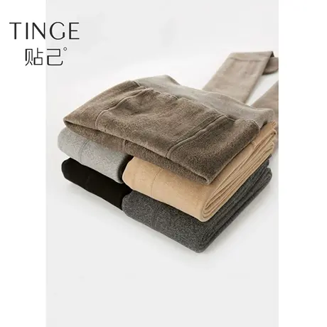 TINGE黑色加绒加厚保暖连裤袜光腿神器打底裤女秋冬踩脚打底袜图片