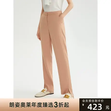朗姿气质高腰直筒西装裤职业装2023年春季新款工作裤子正装长裤女商品大图