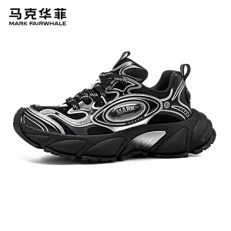 马克华菲2025夏季新款老爹鞋男千禧风金属感酷炫运动鞋旋涡休闲鞋商品大图