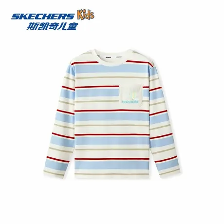 Skechers斯凯奇2025年缤纷乐园系列男童针织长袖T恤衫商品大图