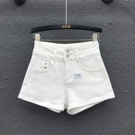 韩版辣妹修身牛仔短裤女2025夏季新款休闲百搭高腰显瘦A字热裤潮图片