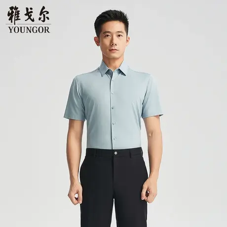 【商场同款】雅戈尔男士短袖衬衫夏季新款官方商务休闲短袖衬衫男图片