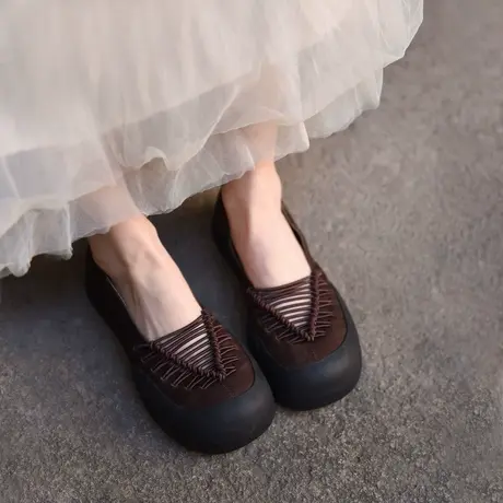 Artmu阿木原创复古鞋子女设计感小众一脚蹬女鞋休闲厚底鞋单鞋图片