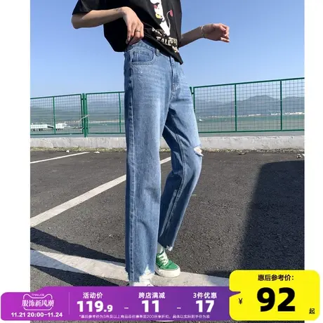 唐狮新款冬季女牛仔长裤商品大图