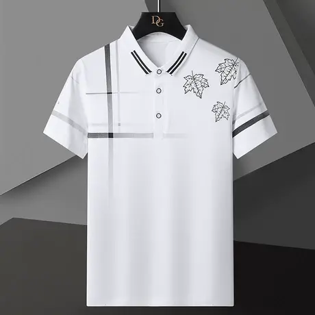 短袖t恤男士翻领polo衫潮牌潮流保罗2024新款夏季有领半袖上衣服商品大图