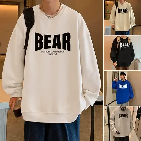 重磅美式hiphop卫衣男ins潮牌复古高街设计感秋冬季宽松长袖上衣商品大图