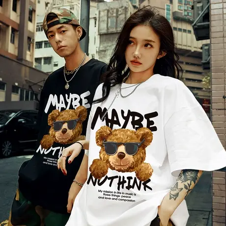 情侣短袖2025新款情侣款夏季男潮牌半袖小众情侣装t恤夏装高级感商品大图