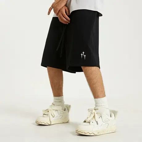 Nuthink国潮美式大码370g重磅短裤男潮牌宽松运动五分裤潮流男裤商品大图